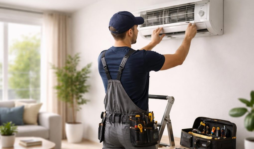 technicien-climatiseur-salon-moderne-fenetre