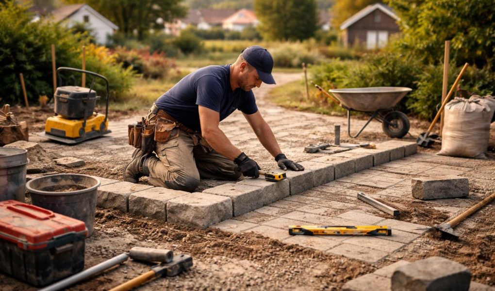 artisan-uniforme-outils-paysage-semi-urbain