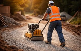 ouvrier-rouleau-compresseur-chantier-gravier