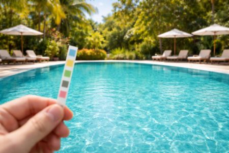 piscine-ensoleillee-bandelette-eau-turquoise
