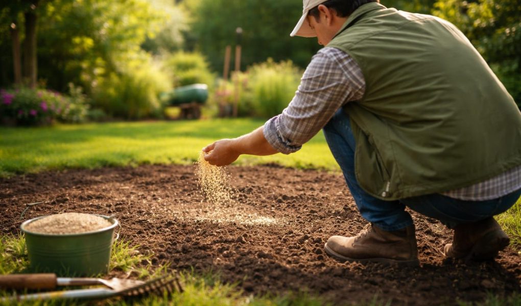 jardin-verdoyant-personne-semant-gazon