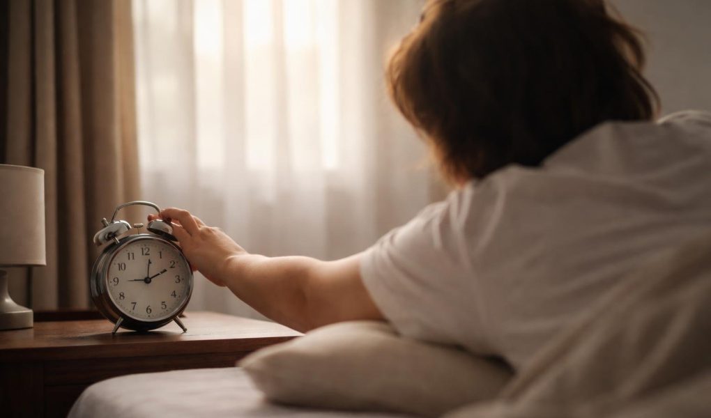 personne-reveil-matin-chambre-floue