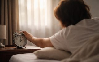 personne-reveil-matin-chambre-floue
