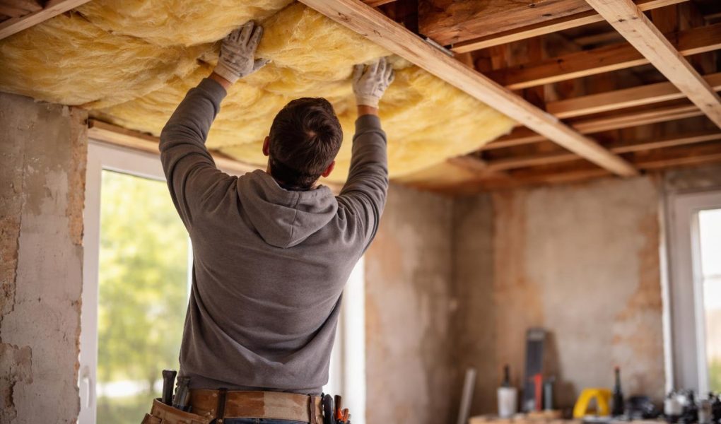 personne-travaillant-isolation-plafond-renovation