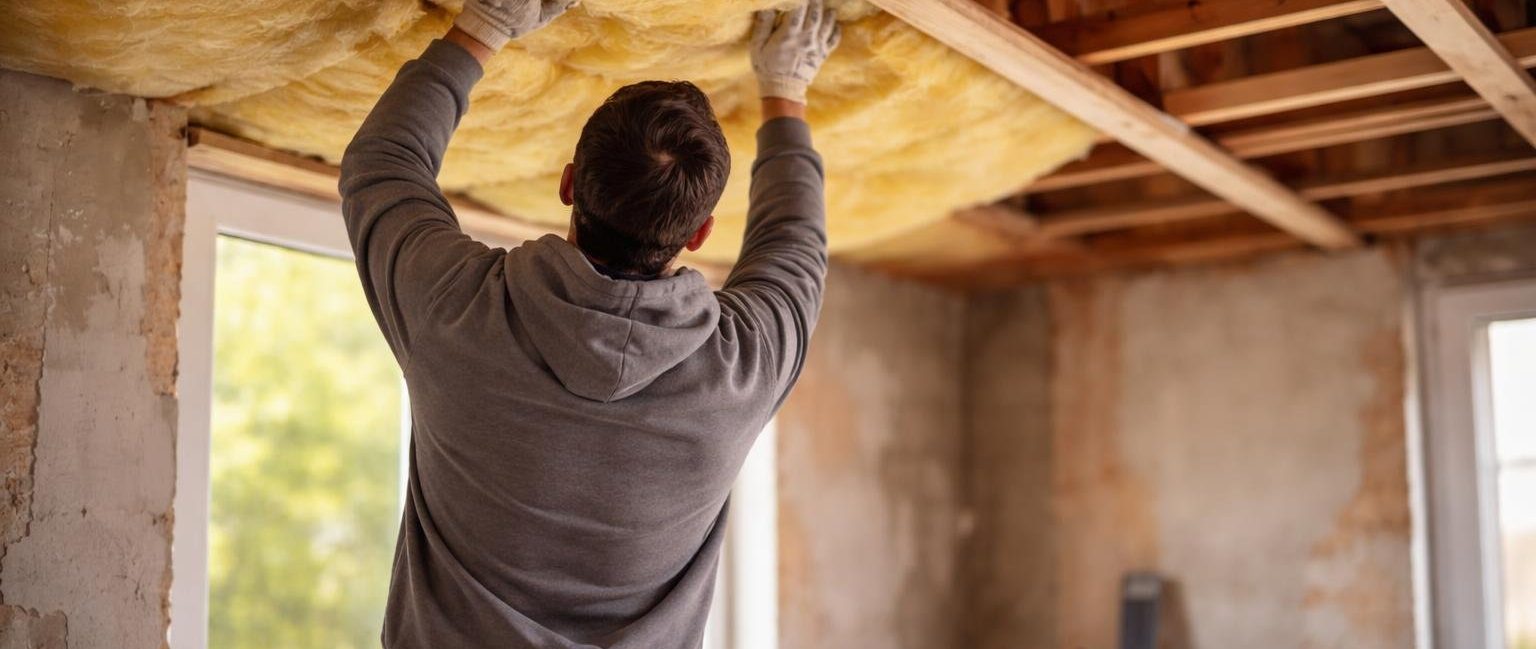 personne-travaillant-isolation-plafond-renovation