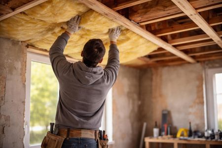personne-travaillant-isolation-plafond-renovation